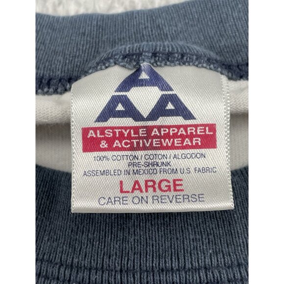 Vintage David Lee Roth Raglan Shirt Mens Large White Navy Nothin' But Yeah! - Picture 5 of 10